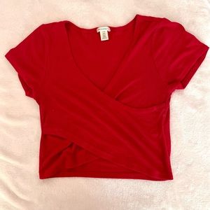 Deep V-Neck Crop Top